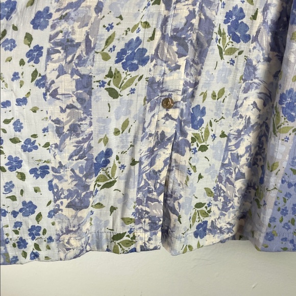 LC Lauren Conrad Floral Striped Blouse Size XS - Picture 7 of 10